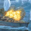 Sale Aoshima 1/350 Ironclad Japanese Navy Battleship Kirishima 1942 Updated Ver. Plastic Model