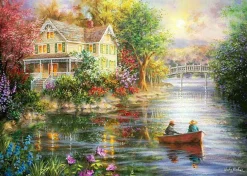 Discount Appleone 500-279 Jigsaw Puzzle Nicky Boheme Boating Afternoon (500 Pieces)