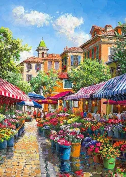 Store Appleone 500-278 Jigsaw Puzzle Sam Park Nice Flower Marche (500 Pieces)