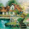 Best Appleone Jigsaw Puzzle 300-328 Andres Orpinas Flower Village (300 Pieces)