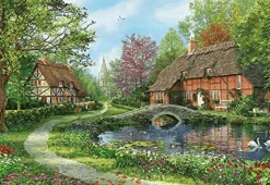 Store Appleone Jigsaw Puzzle 300-301 Dominic Davison Peaceful Church Lane (300 Pieces)