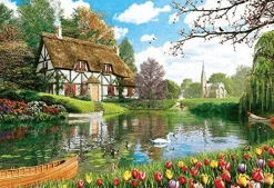 Clearance Appleone Jigsaw Puzzle 300-296 Dominic Davison Blooming Waterway (300 Pieces)
