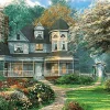 New Appleone Jigsaw Puzzle 500-217 Dominic Davison British Rose Villa (500 Pieces)
