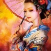 Best Appleone Jigsaw Puzzle 500-229 Fantasy Art Kimono Girl (500 Pieces)