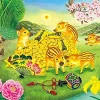 Fashion Appleone Jigsaw Puzzle 1000-828 Japanese Art Treasure Wild Boar Piglet (1000 Pieces)