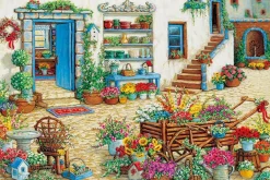 Clearance Appleone Jigsaw Puzzle 1000-793 Janet Kruskamp Colorful Patio (1000 Pieces)