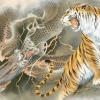 Fashion Appleone Jigsaw Puzzle 1000-311 Japanese Dragon And Tiger (1000 Pieces)