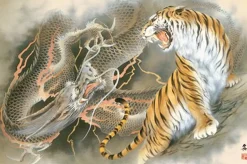 Fashion Appleone Jigsaw Puzzle 1000-311 Japanese Dragon And Tiger (1000 Pieces)