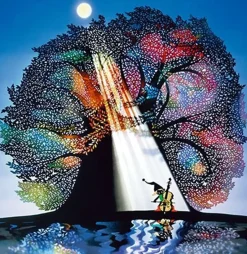 Online Appleone Jigsaw Puzzle 500-241 Seiji Fujishiro Art Moonlight (500 Pieces)