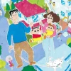 Best Appleone Jigsaw Puzzle Crayon Shin-Chan Family Walk (300 Pieces)