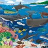 Hot Beverly 80-029 Jigsaw Puzzle Animals Of The Sea (80 L-Pieces)