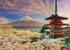 Hot Beverly 66-206 Jigsaw Puzzle Asama Shrine And Mt.Fuji With Cherry Blossoms (600 Pieces)