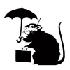 Store Beverly 83-112 Jigsaw Puzzle Banksy Umbrella Rat (300 Pieces)