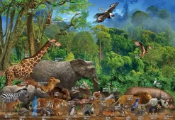 Fashion Beverly 100-025 Jigsaw Puzzle Compare Animal Size (100 L-Pieces)