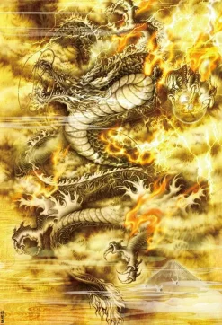 New Beverly 61-462 Jigsaw Puzzle Eshimasa Golden Flying Dragon (1000 Pieces)