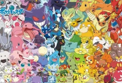 Best Beverly 100-028 Jigsaw Puzzle Get Together With Colorful Pokemon (100 L-Pieces)