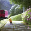 Clearance Beverly 66-166 Jigsaw Puzzle Puppy Waiting At The Train Station Platform (600 Pieces)