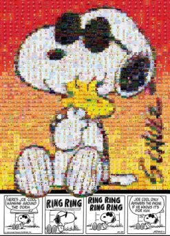 Discount Beverly 66-147 Jigsaw Puzzle Snoopy Mosaic Snoopy And Woodstock (600 Pieces)
