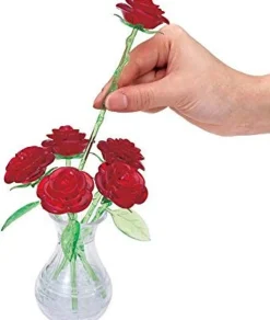 Clearance Beverly Crystal 3D Puzzle 485391 Six Roses Red (47 Pieces)