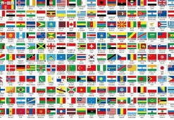 Sale Beverly Jigsaw Puzzle 80-025 Let's Memorize The Flag Of The World (80 L-Pieces)