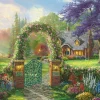 Online Beverly Jigsaw Puzzle 31-513 Thomas Kinkade Hummingbird Cottage (1000 Pieces)