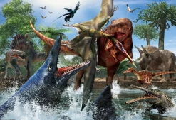 Cheap Beverly Jigsaw Puzzle L74-168 Dinosaur Tyrannosaurus Mosasaurus (150 L-Pieces)
