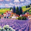 New Beverly Jigsaw Puzzle M81-550 Diane Monet Peaceful Village (1000 S-Pieces)