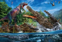 Best Beverly L74-190 Jigsaw Puzzle Deinosuchus Vs. Albertosaurus (150 L-Pieces)