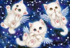 New Beverly P33-191 Jigsaw Puzzle Kayomi Harai Soaring Kittens (300 Pieces)