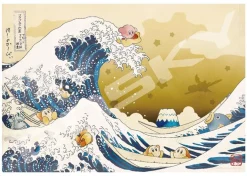 Ensky 1000T-156 Jigsaw Puzzle Kirby's Dream Land Float Islands The Great Wave Off Kanagawa (1000 Pieces) Hot