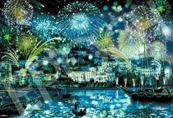 Epoch 31-739 Jigsaw Puzzle Amalfi Night (Jennifer Studio) Glow-In-The-Dark (1053 Pieces) Hot
