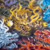 Epoch 31-519 Jigsaw Puzzle Japanese Art Five Color Dragon By Kayomi Harai (1053 S-Pieces) New