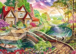 Epoch 54-227 Jigsaw Puzzle Magical House By The River (2000 Pieces) Cheap