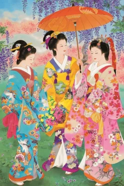 Epoch Jigsaw Puzzle 23-325 Haruyo Japanese Art Kimono (2016 S-Pieces) Hot