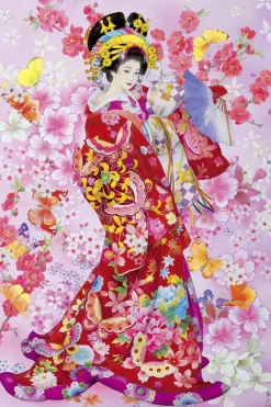 Epoch Jigsaw Puzzle 23-324 Japanese Art Kimono (2016 S-Pieces) Clearance
