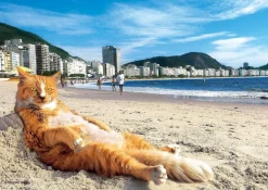 Epoch Jigsaw Puzzle 03-052 Mitsuaki Iwago's Cat Puzzle King Of The Beach (108 Pieces) Sale