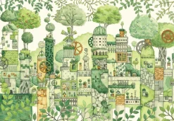 Epoch Jigsaw Puzzle 26-298 Noriko Nishimura Fairy Tale Art Green Civilization (300 Pieces) Clearance