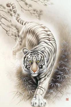 Epoch Jigsaw Puzzle Japanese Illustration White Tiger (2016 S-Pieces) Store