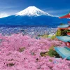 Epoch Jigsaw Puzzle 25-195S Fuji In Spring With Five-Storied Pagoda Yamanashi Japan (300 Pieces) Sale