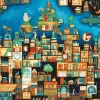 Epoch 11-602S Jigsaw Puzzle Marchen Art Forgotten Kingdom Of Books By Noriko Nishimura (1000 Pieces) Best