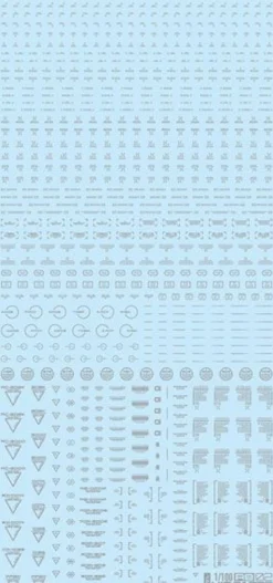 New HiQparts 1/100 One Color Light Gray Rb02 Caution Decal