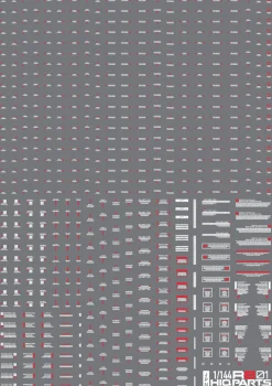Discount HiQparts 1/144 Rb01 Caution Decals White/Red