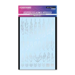 Sale HiQparts Fire Tribal Decals Outline Silver
