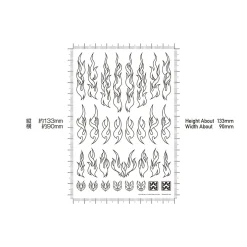 Outlet HiQparts Fire Tribal Decals Outline Gold
