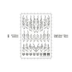 Shop HiQparts Fire Tribal Decals Outline Metallic Violet