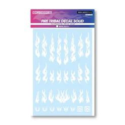 Hot HiQparts Fire Tribal Decals Solid White