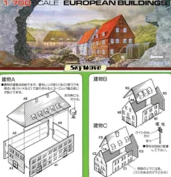 Clearance Pit-Road 1/700 European Buildings Plastic Model