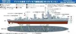 Best Sale Pit-Road 1/700 Us Navy Destroyer Dd-436 Monssen W/ Etching Parts Plastic Model