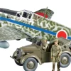 Online Tamiya 25203 1/48 Kawasaki Ki-61-Id Hien (Tony) & 4X4 Light Vehicle Kurogane Set Plastic Model