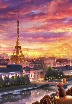 Tenyo D1000-095 Canvas Jigsaw Puzzle Disney Ratatouille A Longing City (1000 Pieces) Cheap